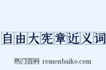 自由大宪章近义词是什么意思的图片